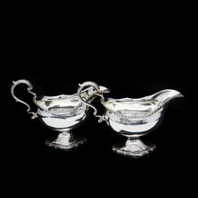 Load image into Gallery viewer, A Pair of Georgian Solid Silver Pedestal Sauce Boats - William Collins 1774 - Artisan Antiques
