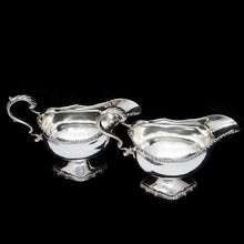 Load image into Gallery viewer, A Pair of Georgian Solid Silver Pedestal Sauce Boats - William Collins 1774 - Artisan Antiques
