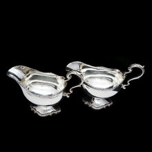 Load image into Gallery viewer, A Pair of Georgian Solid Silver Pedestal Sauce Boats - William Collins 1774 - Artisan Antiques

