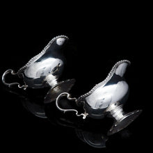 Load image into Gallery viewer, A Pair of Georgian Solid Silver Pedestal Sauce Boats - William Collins 1774 - Artisan Antiques
