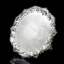 Load image into Gallery viewer, A Very Large Georgian Solid Silver Salver Tray by John Israel 1801 - Artisan Antiques
