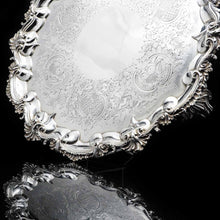 Load image into Gallery viewer, A Very Large Georgian Solid Silver Salver Tray by John Israel 1801 - Artisan Antiques

