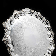 Load image into Gallery viewer, A Very Large Georgian Solid Silver Salver Tray by John Israel 1801 - Artisan Antiques
