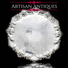 Load image into Gallery viewer, A Very Large Georgian Solid Silver Salver Tray by John Israel 1801 - Artisan Antiques
