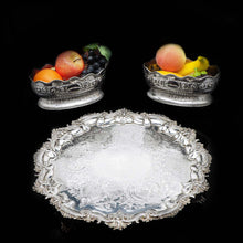 Load image into Gallery viewer, A Very Large Georgian Solid Silver Salver Tray by John Israel 1801 - Artisan Antiques
