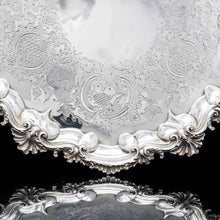 Load image into Gallery viewer, A Very Large Georgian Solid Silver Salver Tray by John Israel 1801 - Artisan Antiques
