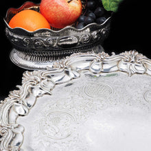 Load image into Gallery viewer, A Very Large Georgian Solid Silver Salver Tray by John Israel 1801 - Artisan Antiques
