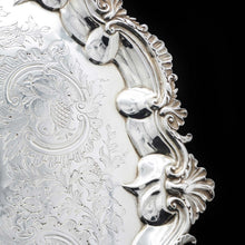 Load image into Gallery viewer, A Very Large Georgian Solid Silver Salver Tray by John Israel 1801 - Artisan Antiques
