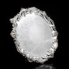 Load image into Gallery viewer, A Very Large Georgian Solid Silver Salver Tray by John Israel 1801 - Artisan Antiques
