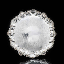 Load image into Gallery viewer, A Very Large Georgian Solid Silver Salver Tray by John Israel 1801 - Artisan Antiques
