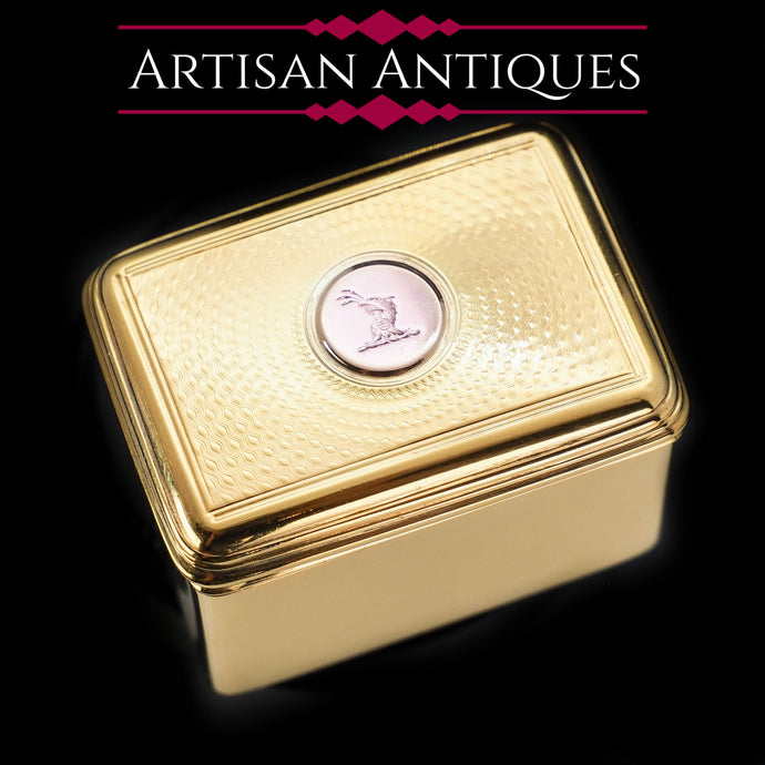 Rare Georgian Solid Silver Tall Snuff Box with Full Gilding - John & Archibald Douglas 1825 - Artisan Antiques