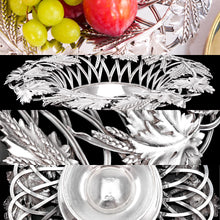 Load image into Gallery viewer, A Rare Antique Georgian Solid Silver Tazza Bowl with Cast Harvest Decorations - Charles Reily &amp; George Storer 1835
