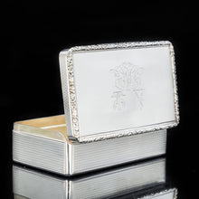 Load image into Gallery viewer, A Thick Solid Silver Table Snuff Box Georgian - Edward Edwards 1833 - Artisan Antiques
