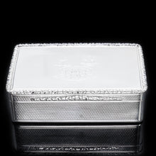 Load image into Gallery viewer, A Thick Solid Silver Table Snuff Box Georgian - Edward Edwards 1833 - Artisan Antiques
