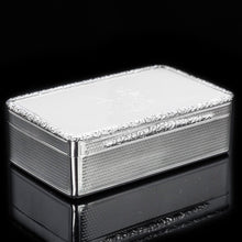 Load image into Gallery viewer, A Thick Solid Silver Table Snuff Box Georgian - Edward Edwards 1833 - Artisan Antiques
