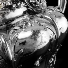 Load image into Gallery viewer, Spectacular Antique Georgian Solid Silver Tea/Coffee Set with Chased Acanthus - Barnard 1833/4
