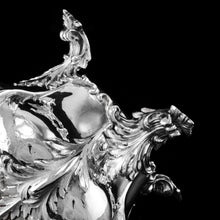Load image into Gallery viewer, Spectacular Antique Georgian Solid Silver Tea/Coffee Set with Chased Acanthus - Barnard 1833/4

