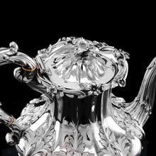 Load image into Gallery viewer, Spectacular Antique Georgian Solid Silver Tea/Coffee Set with Chased Acanthus - Barnard 1833/4
