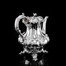 Load image into Gallery viewer, Spectacular Antique Georgian Solid Silver Tea/Coffee Set with Chased Acanthus - Barnard 1833/4
