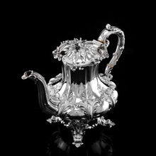 Load image into Gallery viewer, Spectacular Antique Georgian Solid Silver Tea/Coffee Set with Chased Acanthus - Barnard 1833/4
