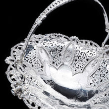 Load image into Gallery viewer, A Stunning Large Victorian Solid Silver Basket - Martin Hall &amp; Co 1858 - Artisan Antiques
