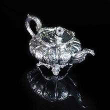 Load image into Gallery viewer, Antique English Solid Silver 3 Piece Tea Pot Set - 1836 London - Artisan Antiques
