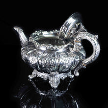 Load image into Gallery viewer, Antique English Solid Silver 3 Piece Tea Pot Set - 1836 London - Artisan Antiques
