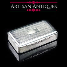 Load image into Gallery viewer, Antique Georgian English Solid Silver Snuff Box - c.1800 - Artisan Antiques
