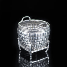 Load image into Gallery viewer, Antique Chinese Solid Silver Trompe L&#39;oeil Salt/Mustard Pot - 19th Century - Artisan Antiques
