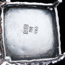 Load image into Gallery viewer, Antique Chinese Solid Silver Trompe L&#39;oeil Salt/Mustard Pot - 19th Century - Artisan Antiques
