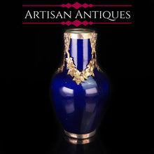 Load image into Gallery viewer, Antique French Sevres Vase Silver Mounted - Paul Milet c.1900 - Artisan Antiques
