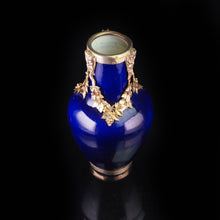 Load image into Gallery viewer, Antique French Sevres Vase Silver Mounted - Paul Milet c.1900 - Artisan Antiques
