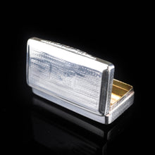 Load image into Gallery viewer, Antique Victorian Pocket Size Silver Snuff Box - 1841 - Artisan Antiques
