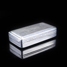 Load image into Gallery viewer, Antique Victorian Pocket Size Silver Snuff Box - 1841 - Artisan Antiques
