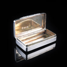 Load image into Gallery viewer, Antique Victorian Pocket Size Silver Snuff Box - 1841 - Artisan Antiques

