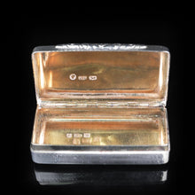 Load image into Gallery viewer, Antique Victorian Pocket Size Silver Snuff Box - 1841 - Artisan Antiques
