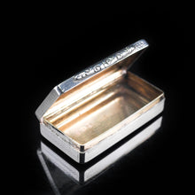 Load image into Gallery viewer, Antique Victorian Pocket Size Silver Snuff Box - 1841 - Artisan Antiques
