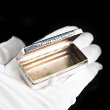 Load image into Gallery viewer, Antique Victorian Pocket Size Silver Snuff Box - 1841 - Artisan Antiques
