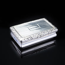 Load image into Gallery viewer, Antique Georgian Silver Snuff Box with Exquisite Chased Design - 1822 - Artisan Antiques
