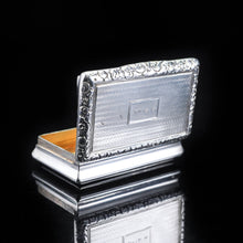 Load image into Gallery viewer, Antique Georgian Silver Snuff Box with Exquisite Chased Design - 1822 - Artisan Antiques

