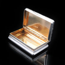 Load image into Gallery viewer, Antique Georgian Silver Snuff Box with Exquisite Chased Design - 1822 - Artisan Antiques
