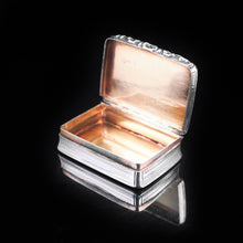 Load image into Gallery viewer, Antique Victorian Silver and Rose Gold Snuff box with Gilt Interior - 1837 - Artisan Antiques
