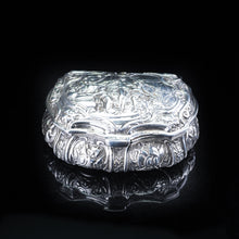 Load image into Gallery viewer, Swedish Solid Silver Table Snuff Box Repousse Design - 1938 - Artisan Antiques
