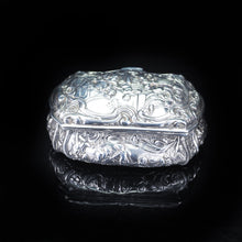 Load image into Gallery viewer, Swedish Solid Silver Table Snuff Box Repousse Design - 1938 - Artisan Antiques
