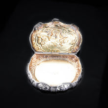Load image into Gallery viewer, Swedish Solid Silver Table Snuff Box Repousse Design - 1938 - Artisan Antiques
