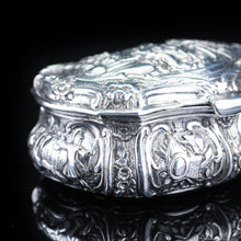 Load image into Gallery viewer, Swedish Solid Silver Table Snuff Box Repousse Design - 1938 - Artisan Antiques
