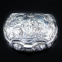 Load image into Gallery viewer, Swedish Solid Silver Table Snuff Box Repousse Design - 1938 - Artisan Antiques
