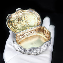 Load image into Gallery viewer, Swedish Solid Silver Table Snuff Box Repousse Design - 1938 - Artisan Antiques
