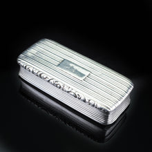 Load image into Gallery viewer, Antique Victorian Solid Silver and Gilt Snuff Box - 1832 Joseph Willmore - Artisan Antiques
