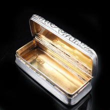 Load image into Gallery viewer, Antique Victorian Solid Silver and Gilt Snuff Box - 1832 Joseph Willmore - Artisan Antiques
